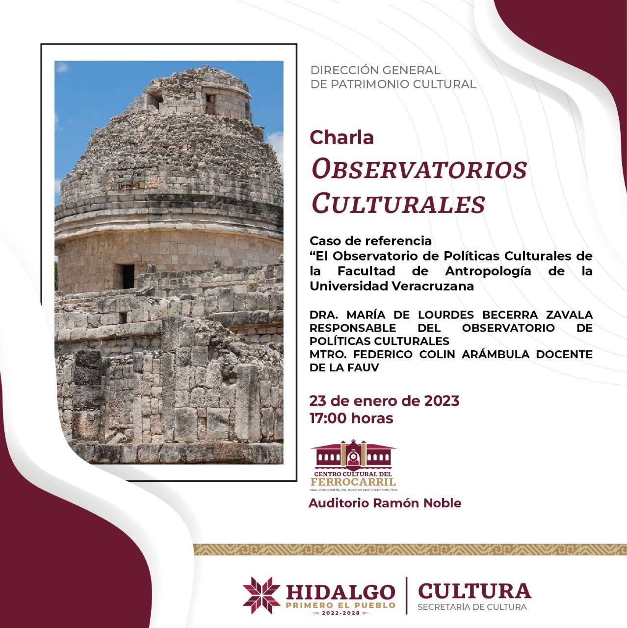 Invita Cultura A La Charla Sobre Observatorios Culturales Nfasis